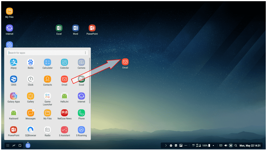 samsung dex ui