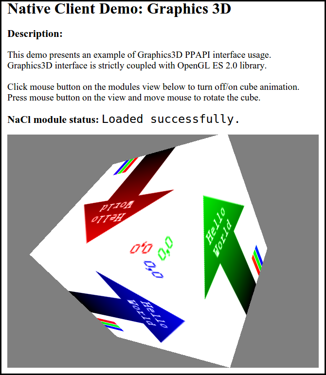 Figure 1. 3D graphics in C++ application