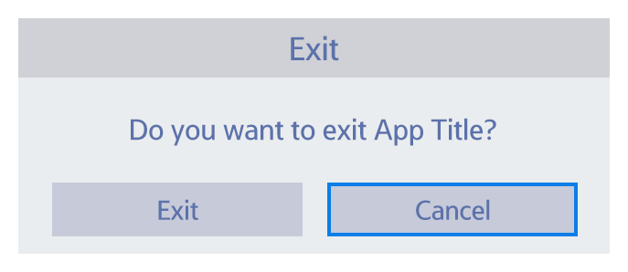 Figure 3-1. An example of Exit pop-up