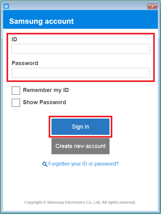 Figure 9. Samsung Developer account sign-in