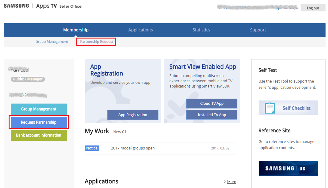 Figure 2. Where is "Request Partnership"