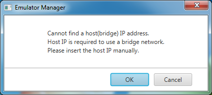 Figure 4. Host IP address popup