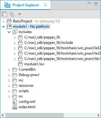 Figure 3. Included toolchain directories