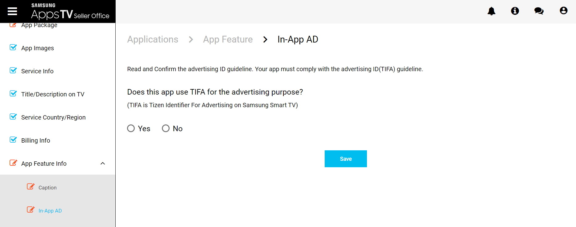 Figure 8. Additional Info for In-app AD Feature
