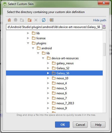 Figure 5: Selecting the default skin