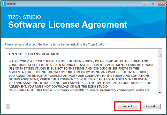 Figure 1. Software license agreement